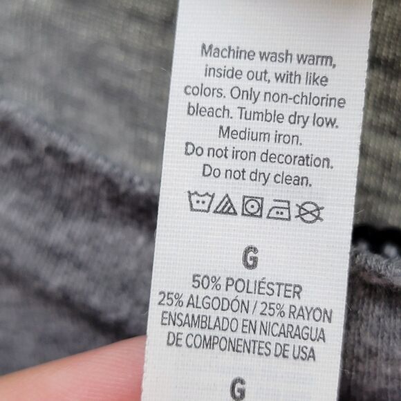 Bella + Canvas Gray T-Shirt Yellow/Orange Graphic Crew Neck Short Sleeves Sz M - Picture 4 of 7